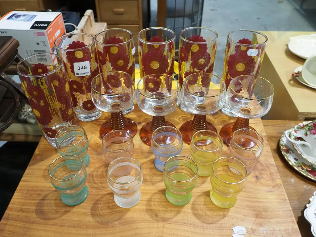 retro tumblers, wine glasses, shot glasses Image 1++