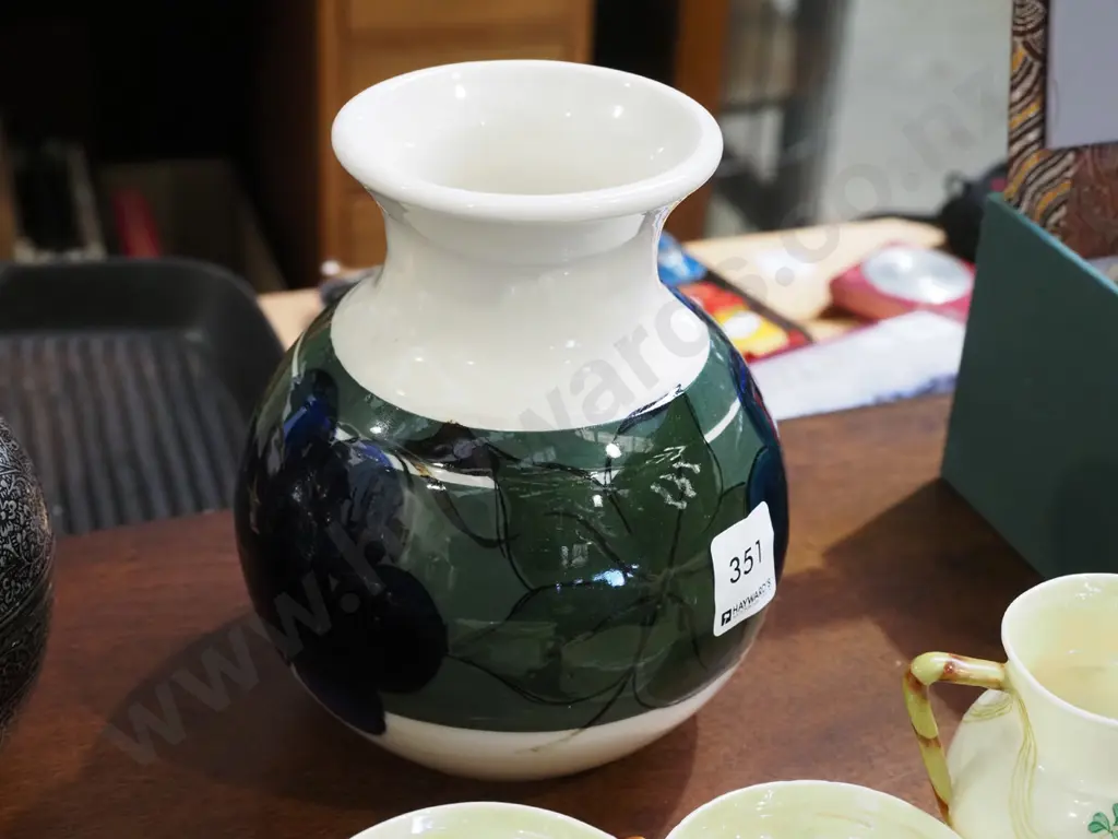 studio pottery hand painted vase H160 Image 1++