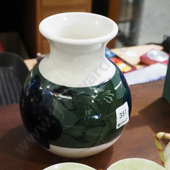 studio pottery hand painted vase H160
