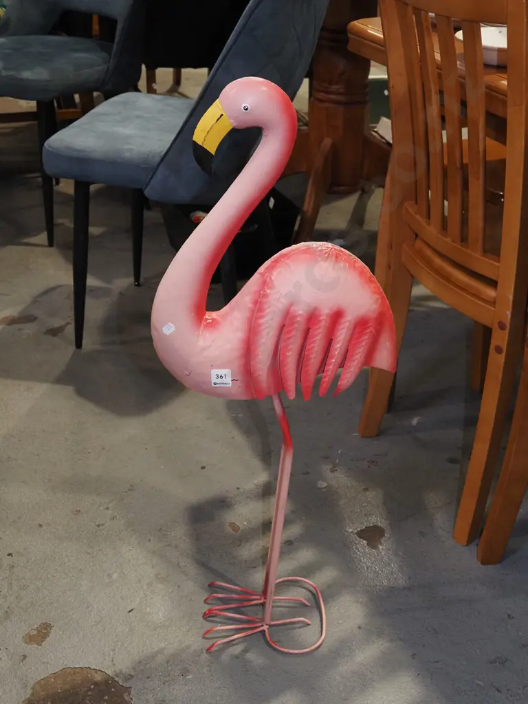 metal garden ornament - flamingo H800 Image 1++