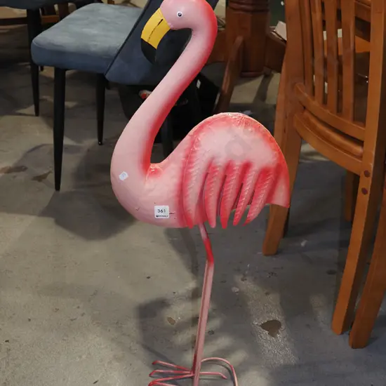 metal garden ornament - flamingo H800