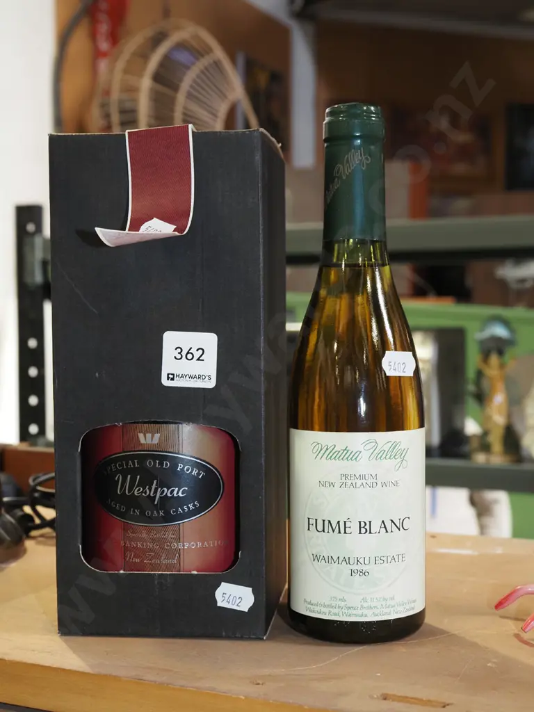 Westpac special old port , Matua Valley fume blanc 1986 375ml Image 1++