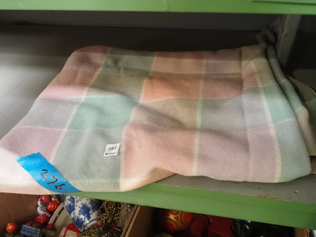 checked woollen blanket Image 1++
