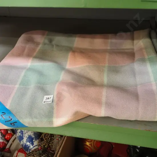 checked woollen blanket