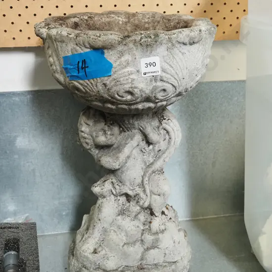 concrete figural planter/jardiniere H440