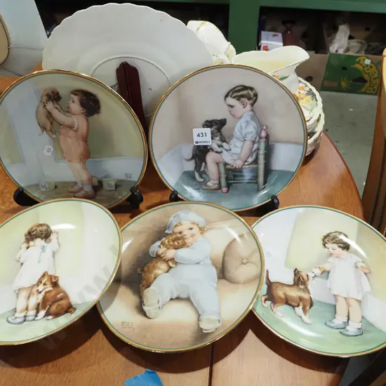 5x Hamilton Collection Child's Best Friend plates