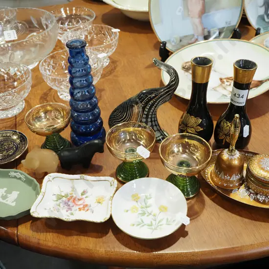 vases, dishes, enamel ware etc