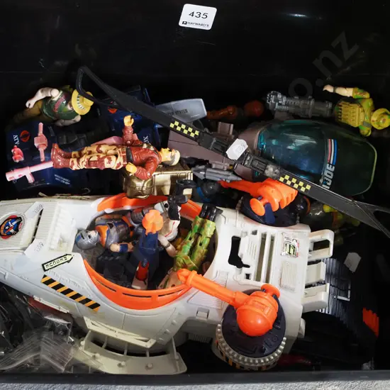 box; plastic toys
