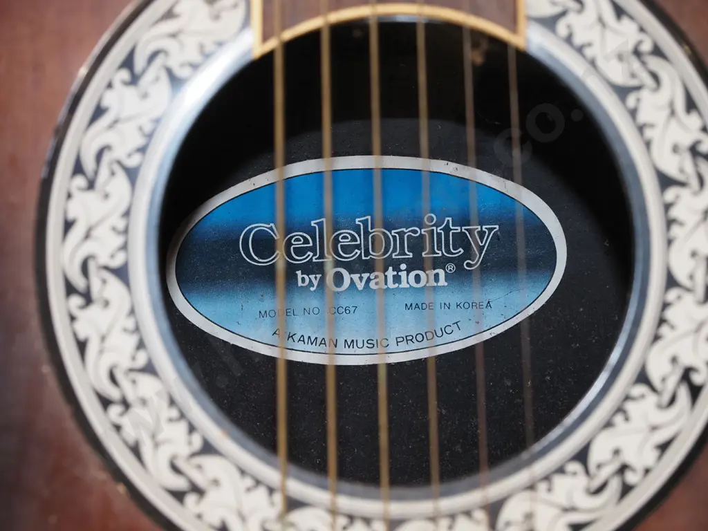 Celebrity (Ovation) acoustic-electric guitar - some rust, needs a clean and new strings Image 1++
