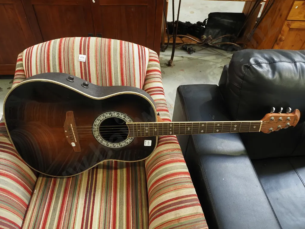 Celebrity (Ovation) acoustic-electric guitar - some rust, needs a clean and new strings Image 1++