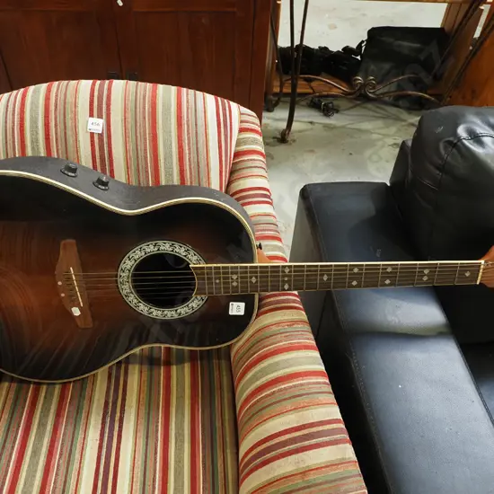 Celebrity (Ovation) acoustic-electric guitar - some rust, needs a clean and new strings