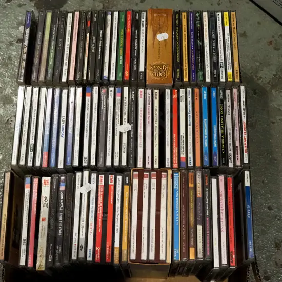 box of CDs