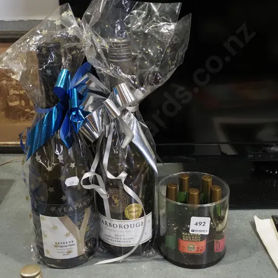 Yealands sauvignon blanc 2020, Star Borough sauvignon blanc 2019, brandy miniatures