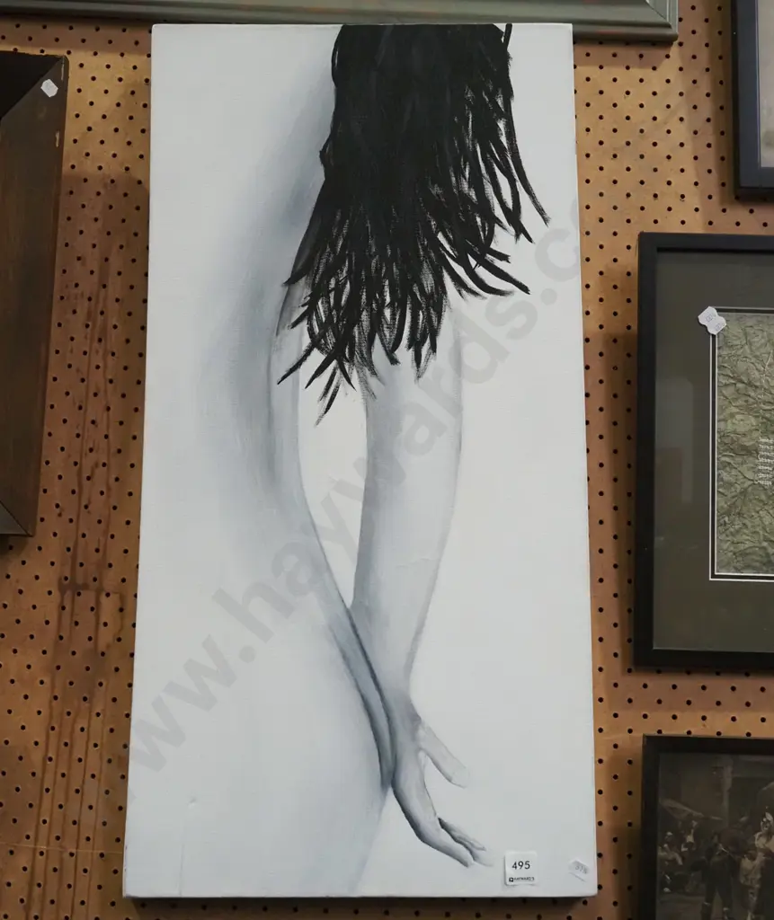 acrylic on boxed canvas - nude Image 1++