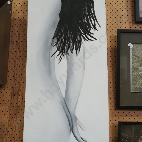 acrylic on boxed canvas - nude