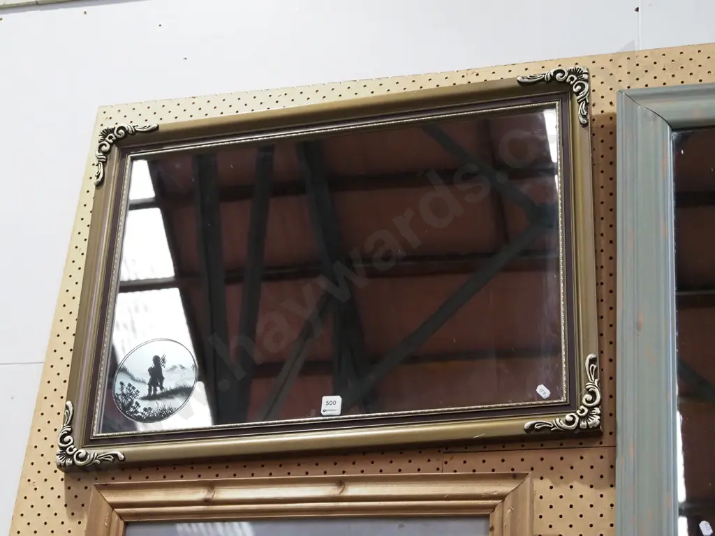 ornate framed wall mirror W760 Image 1++
