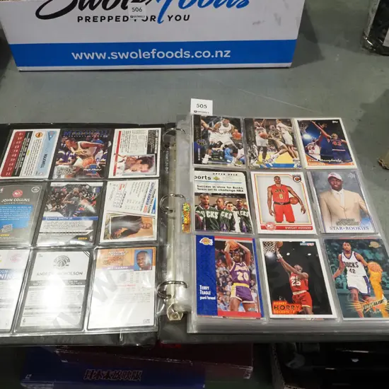album of basketball collector cards
