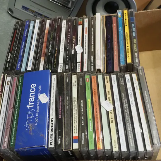 box of CDs