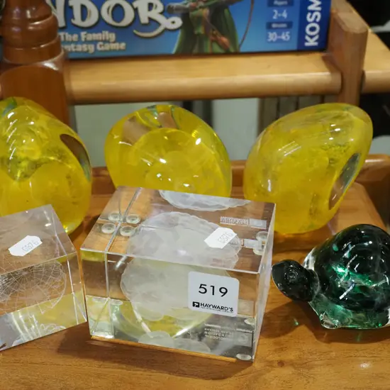 laser etched glass ornaments, art glass paper weights, glass turtle