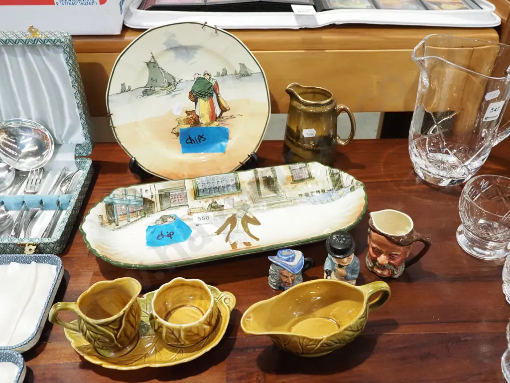 Royal Doulton bowl, plate - both have chips, Vista Ware jug etc Image 1++