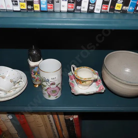 studio pottery bowl, creamer, dish etc