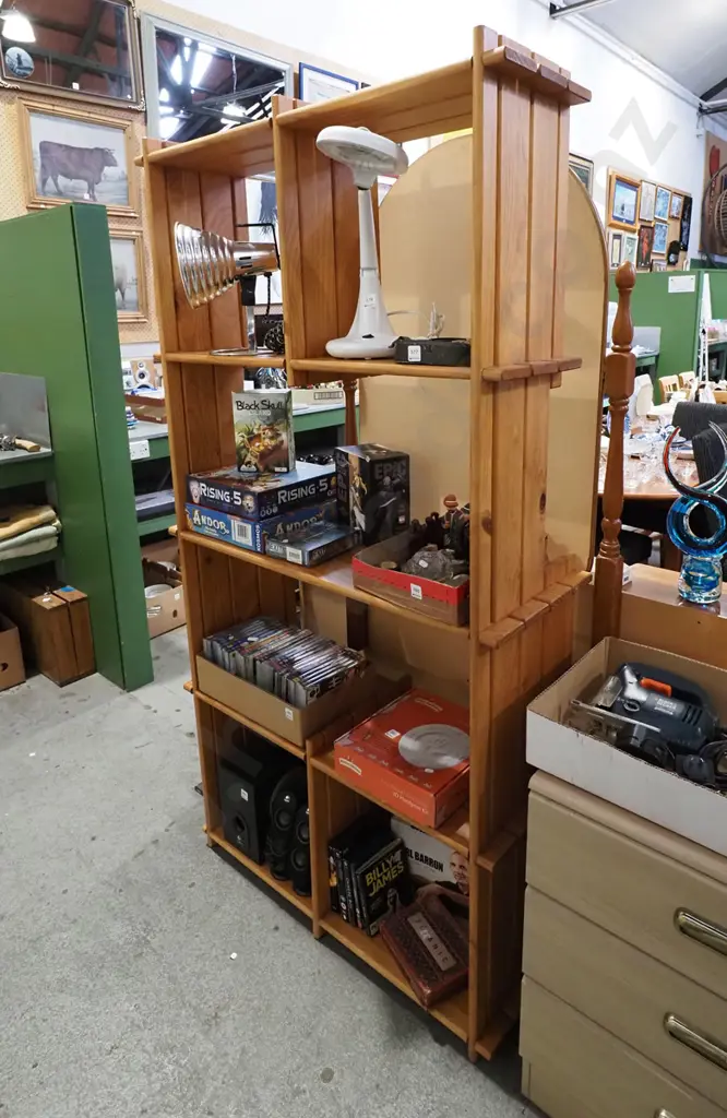 modular pine bookcase H1850 W970 D370 Image 1++