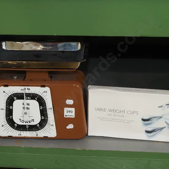 table weight clips, kitchen scales - missing glass front