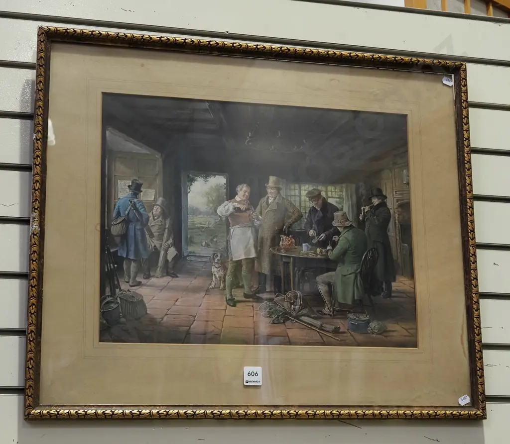 framed print - tavern scene Image 1++