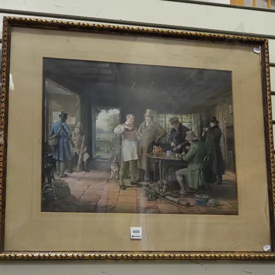 framed print - tavern scene