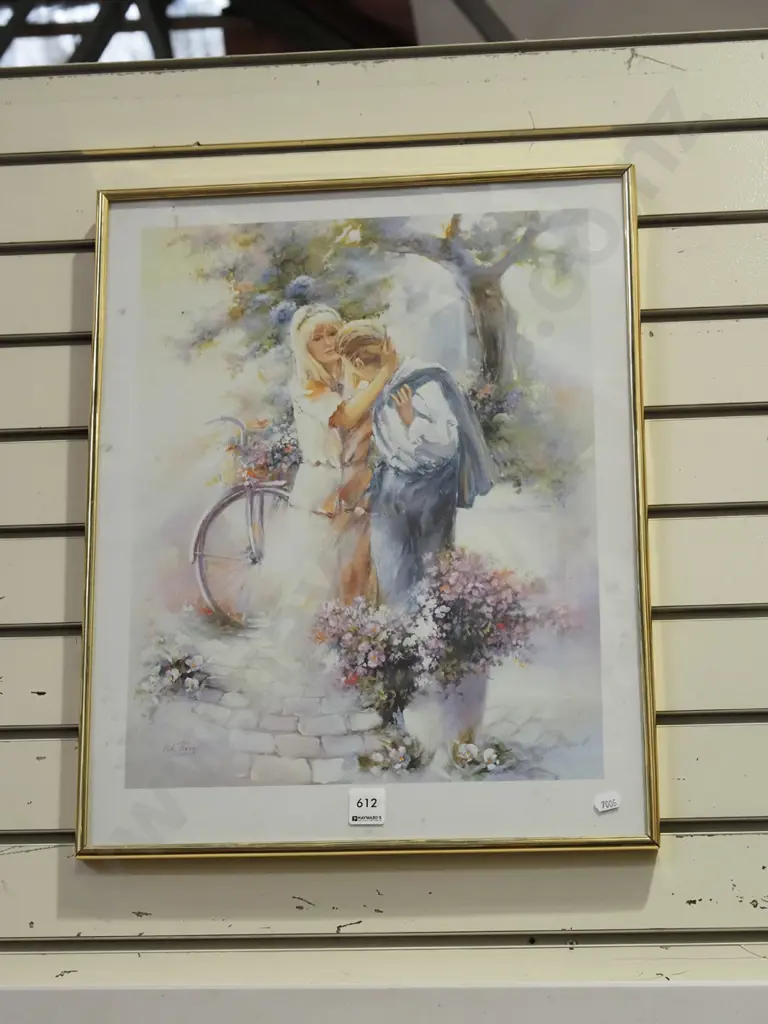 framed print - couple in garden Image 1++