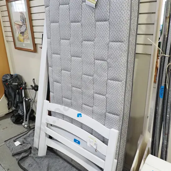 Beard single  slat bed base, mattress and end boards