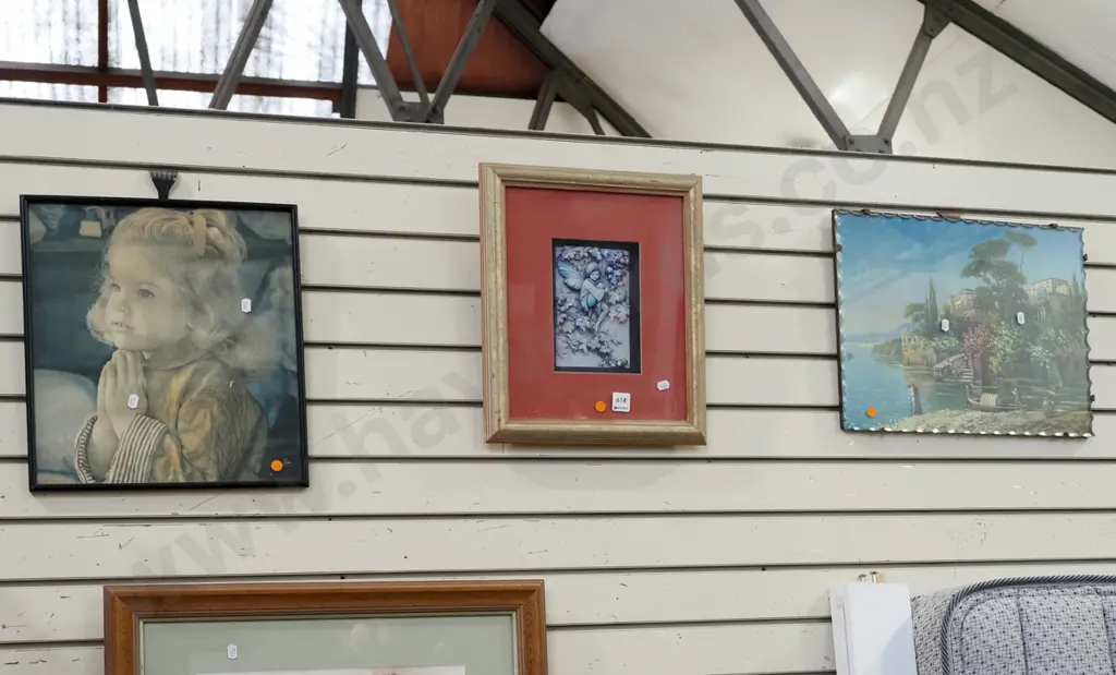 print behind glass, 3D print , photographic print - orange dots Image 1++