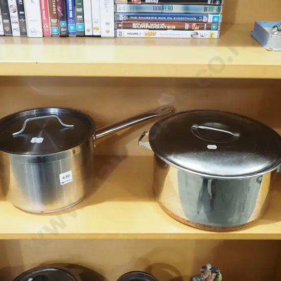 1x copper based,1x  long handled pot
