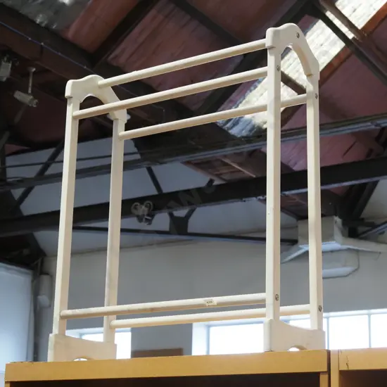 wooden towel rail