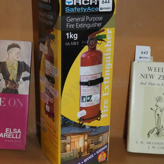 box; 1kg general purpose fire extinguishers