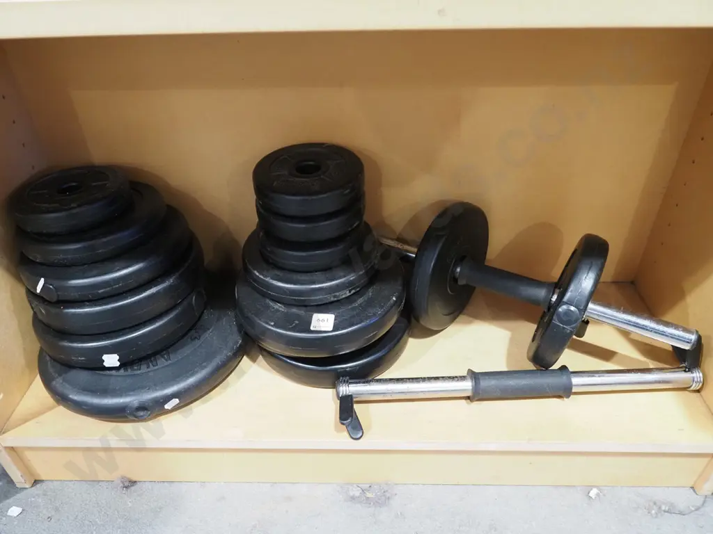 2x dumbells, weights Image 1++
