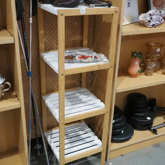 bamboo and wood bathroom shelves H1000 W330 D340