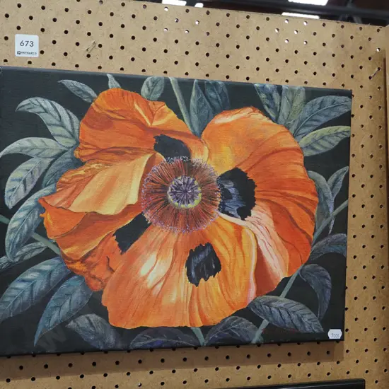 acrylic on canvas   poppy