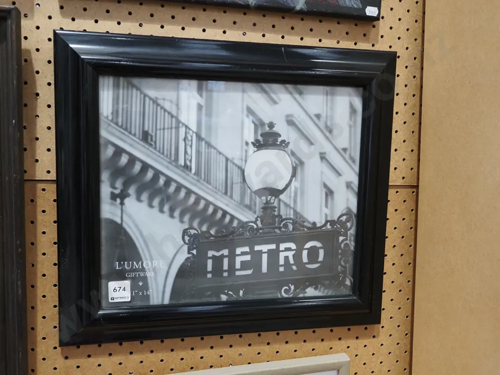 framed Paris Metro print Image 1++
