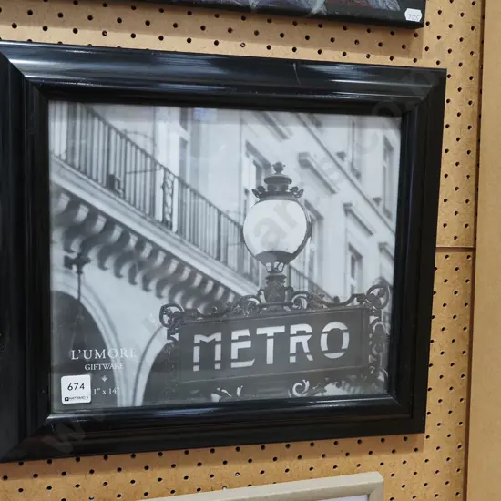 framed Paris Metro print