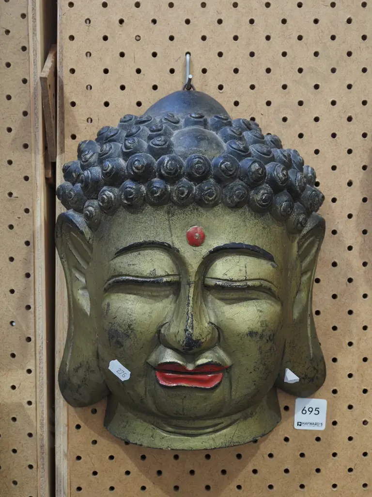 carved wooden wall buddha Image 1++