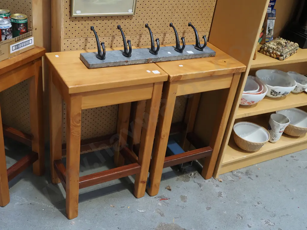 2x macrocarpa stools Image 1++
