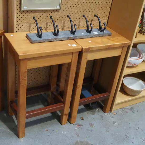2x macrocarpa stools