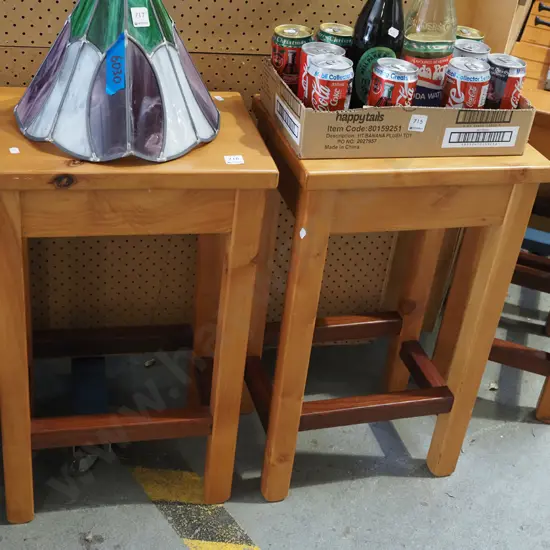 2x macrocarpa stools