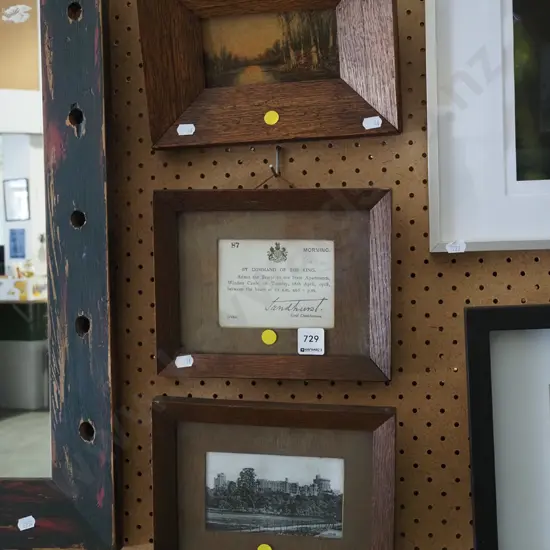 3x oak framed - yellow dots