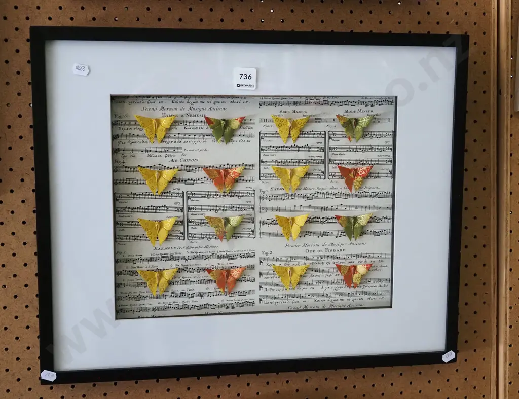 framed 3D art work - sheet music  Image 1++