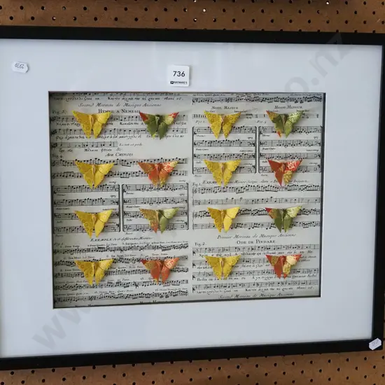 framed 3D art work - sheet music 
