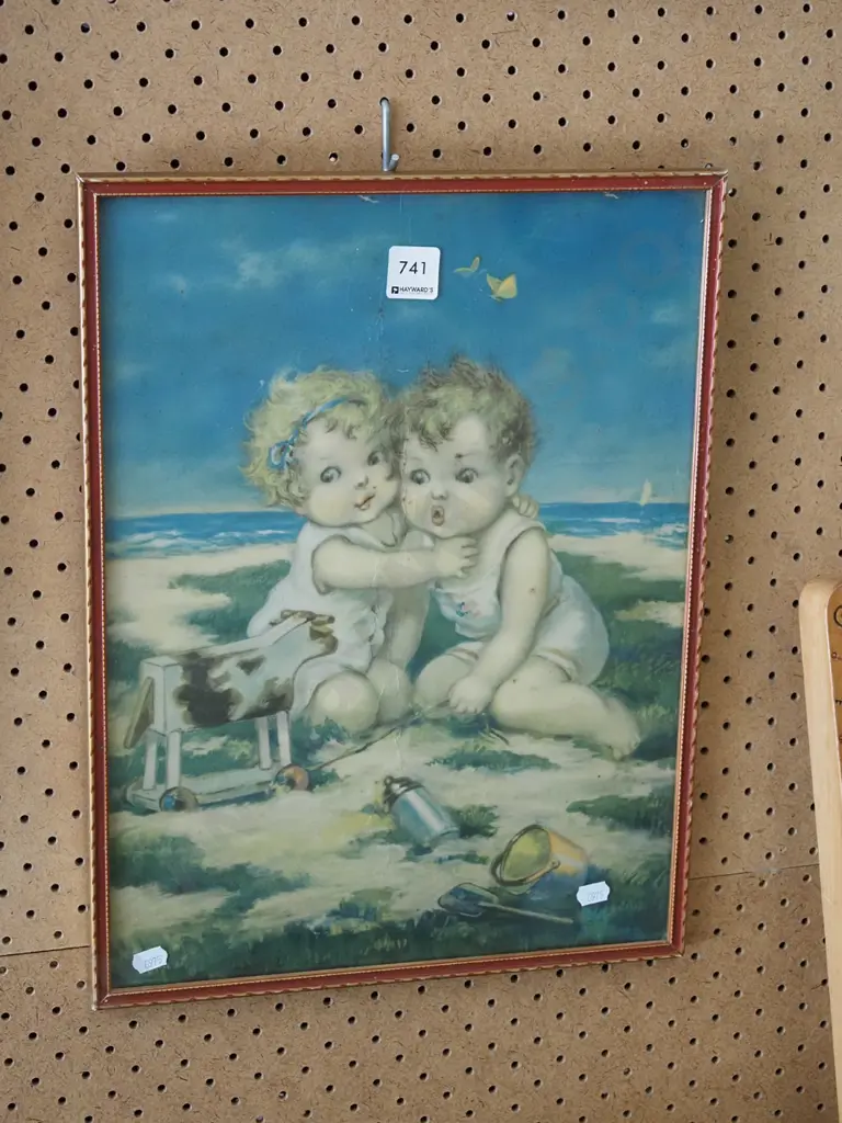 framed print - beach scene Image 1++