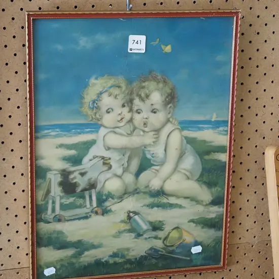 framed print - beach scene
