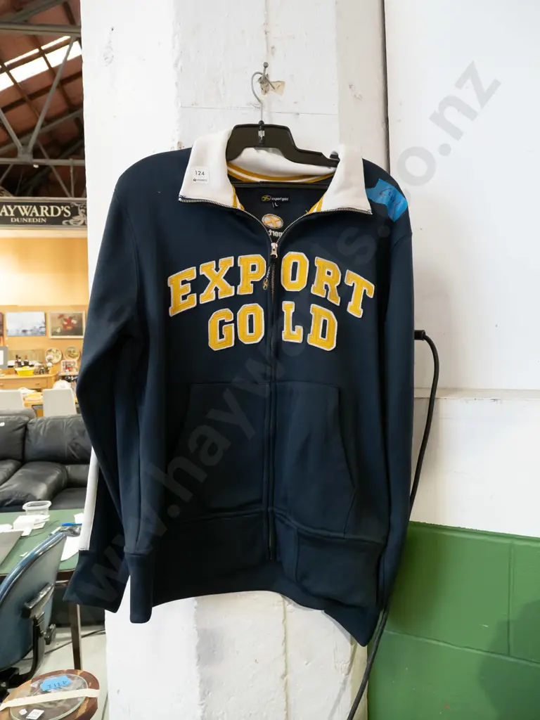 Export Gold zip front sweatshirt size Large Image 1++